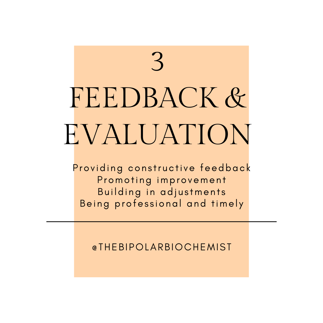 3. Feedback and Evaluation| @thebipolarbiochemist